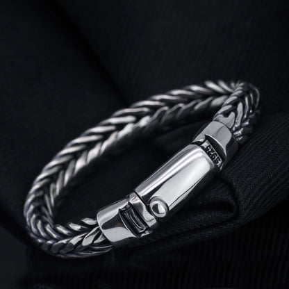 S925 Silber Handgefertigtes Geflochtenes Keel-Armband