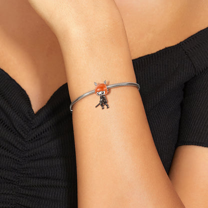 Charm Schmuckanhänger aus S925 Sterlingsilber- Motiv Agent Elfe