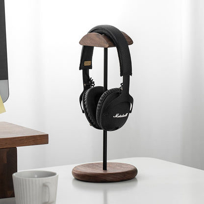 Kopfhörerständer aus Walnussholz – Minimalistischer All-in-One Headphone Stand