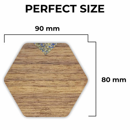 Walnuss Holzuntersetzer – 4er-Set aus amerikanischer Walnuss, handgefertigte, 90x80 mm, wasserfeste Lackierung, naturbelassene Maserung, umweltfreundlich & nachhaltig, Geschenkidee