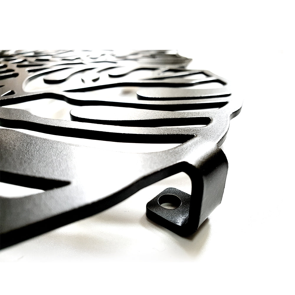 Monstera Wandgarderobe aus dickem pulverbeschichtetem Stahl, 900x362 mml, inkl. Dübel & Schrauben