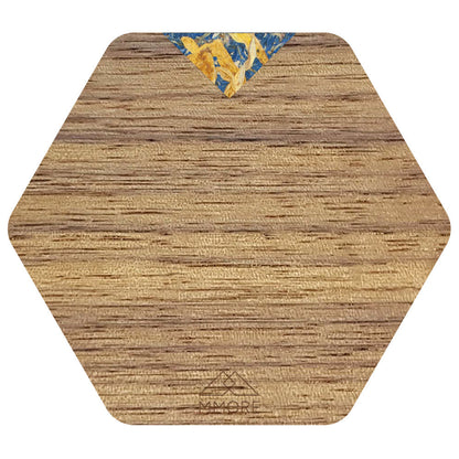 Walnuss Holzuntersetzer – 4er-Set aus amerikanischer Walnuss, handgefertigte, 90x80 mm, wasserfeste Lackierung, naturbelassene Maserung, umweltfreundlich & nachhaltig, Geschenkidee