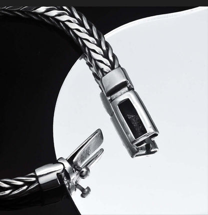 S925 Silber Handgefertigtes Geflochtenes Keel-Armband