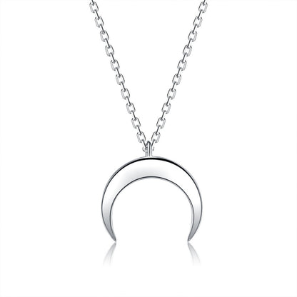 Halskette mit Halbmond in S925 Sterlingsilber