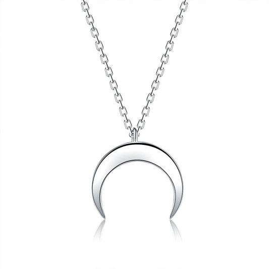 Halskette mit Halbmond in S925 Sterlingsilber