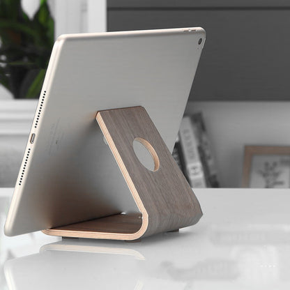 Tablet- & Smartphone Holzständer – Minimalistischer Dock Stand für iPad, iPhone & Schreibtisch