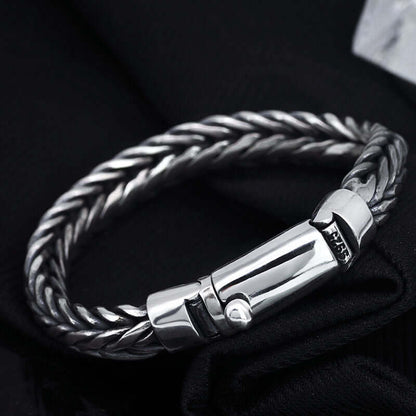 S925 Silber Handgefertigtes Geflochtenes Keel-Armband