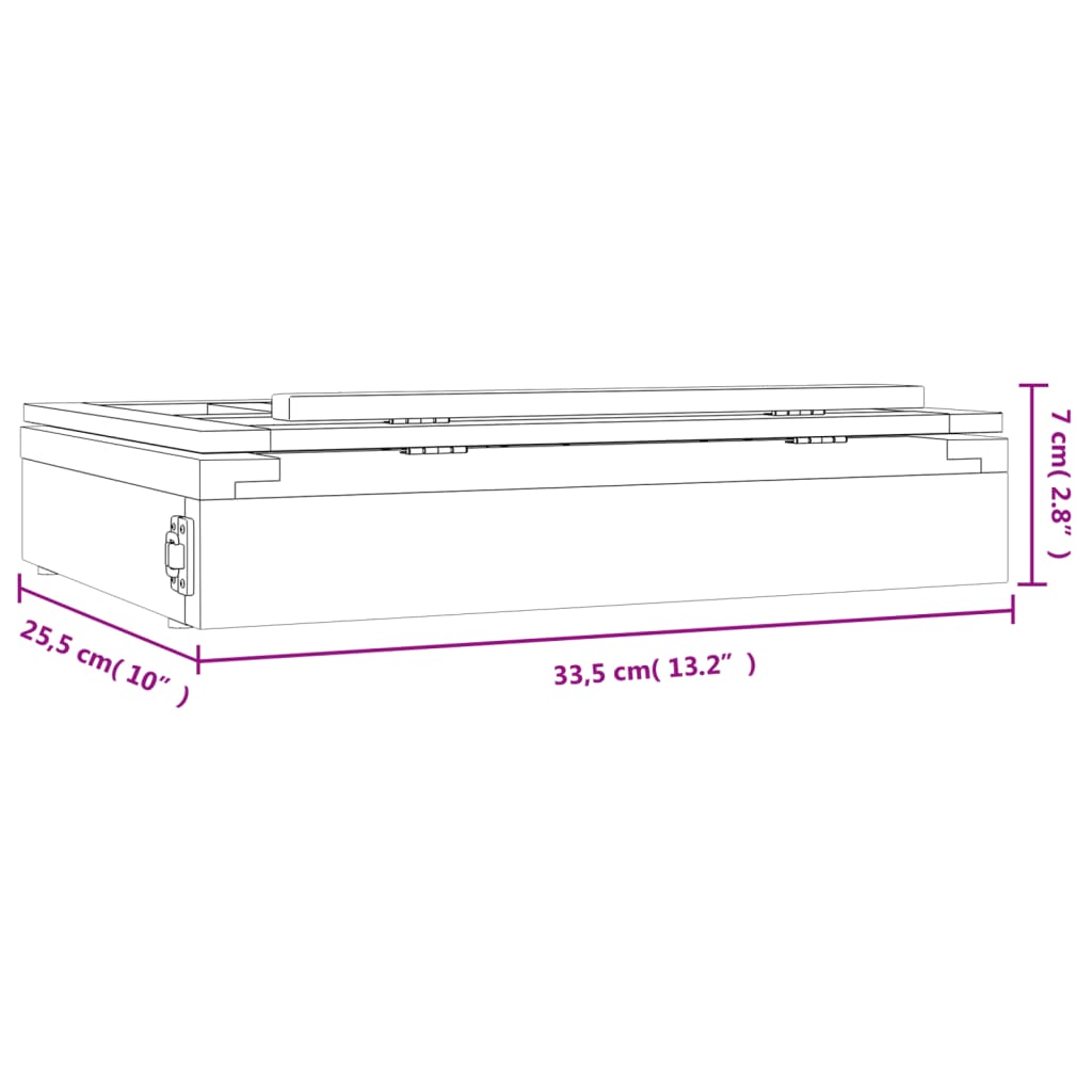 Kompakte Tischstaffelei aus Kiefernholz mit integrierter Schublade – 33,5x25,5x7 cm