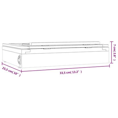 Kompakte Tischstaffelei aus Kiefernholz mit integrierter Schublade – 33,5x25,5x7 cm