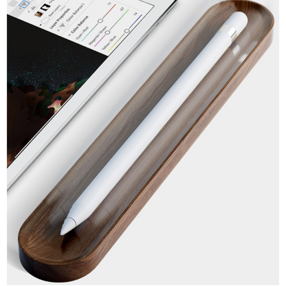 Kompatible Apple Pencil & iPad Stylus Aufbewahrungsbox – Premium Walnuss Holz Stifteetui für Apple Pencil 1. + 2. Generation, Tablet & iPad Pen Case Organizer, Stylus Pen Lagerung