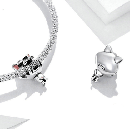 Mr. Wolf Charm aus S925 Sterlingsilber